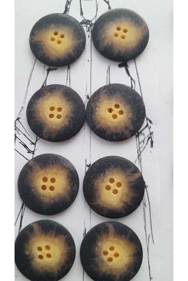 Polyester Button 25 mm 8 Pieces