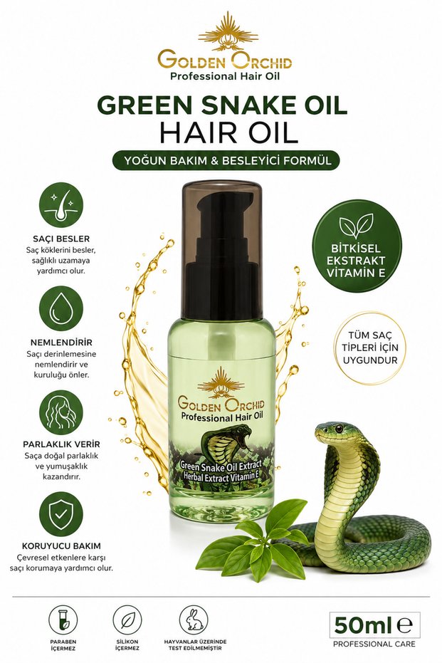 Orchid Green Snake Oil Vitamin E Hair Care Oil 50 ml