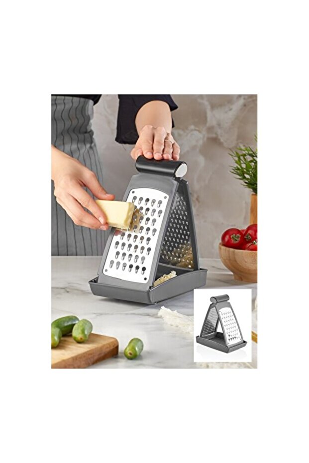 Multi-Purpose Grater with Foldable Bowl, Practical and Convenient Design
