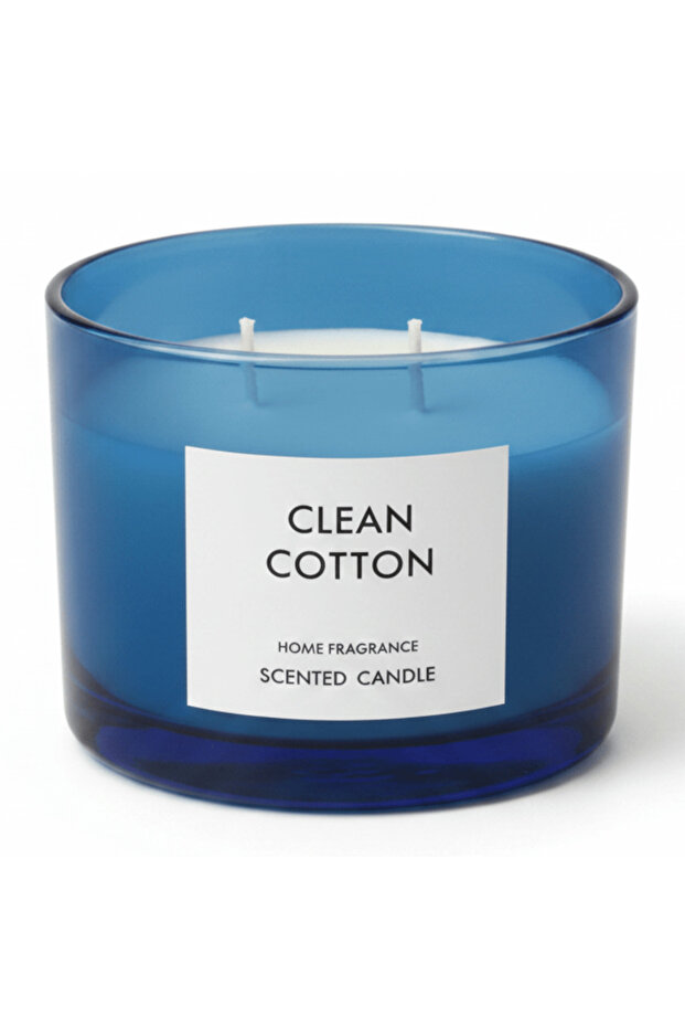 Home Fragrance Scented Candle in Glass Cup | 8×11 cm | Clean Cotton