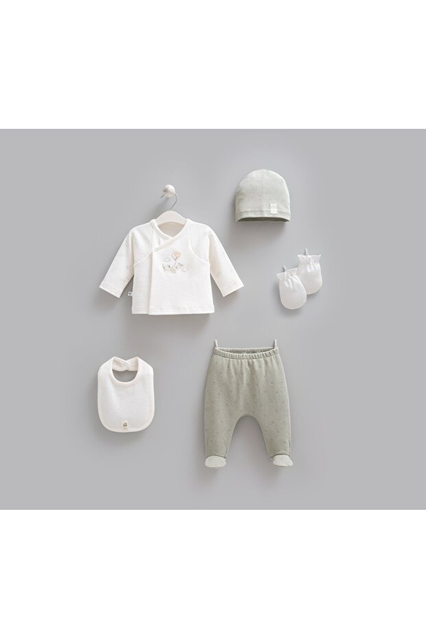 Parma 100% Cotton 5-Piece Unisex Set Green