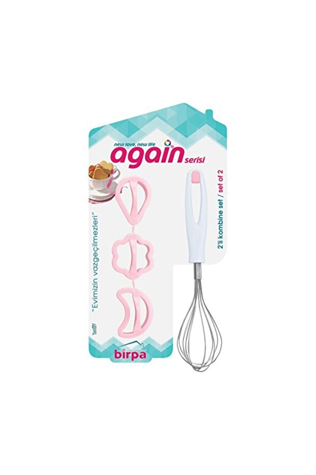 3-Piece Cookie Mold and Whisk Set, Practical and Fun Kitchen Accessories