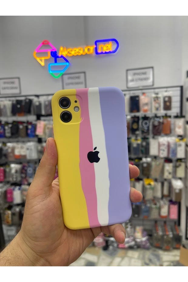 iPhone 11 Rainbow Velvet Textured Quality Silicone Case