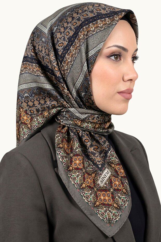 Women's Mink Orange Ethnic Patterned Stitched Writing Pad