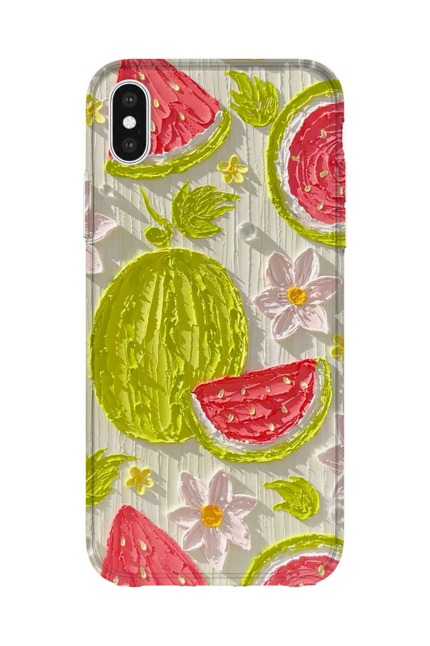 iPhone XS Max Compatible Printed Transparent Phone Case | Collection: Pastelbloom Soft Series
