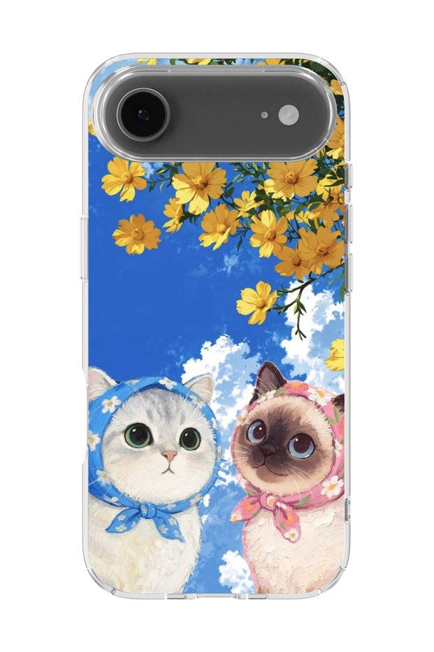 iPhone 17 Air Compatible Printed Transparent Phone Case |   Collection: Kawaii Cat