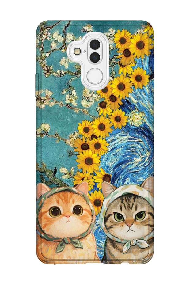 Huawei Mate 20 Lite Compatible Printed Transparent Phone Case |   Collection: Kawaii Cat