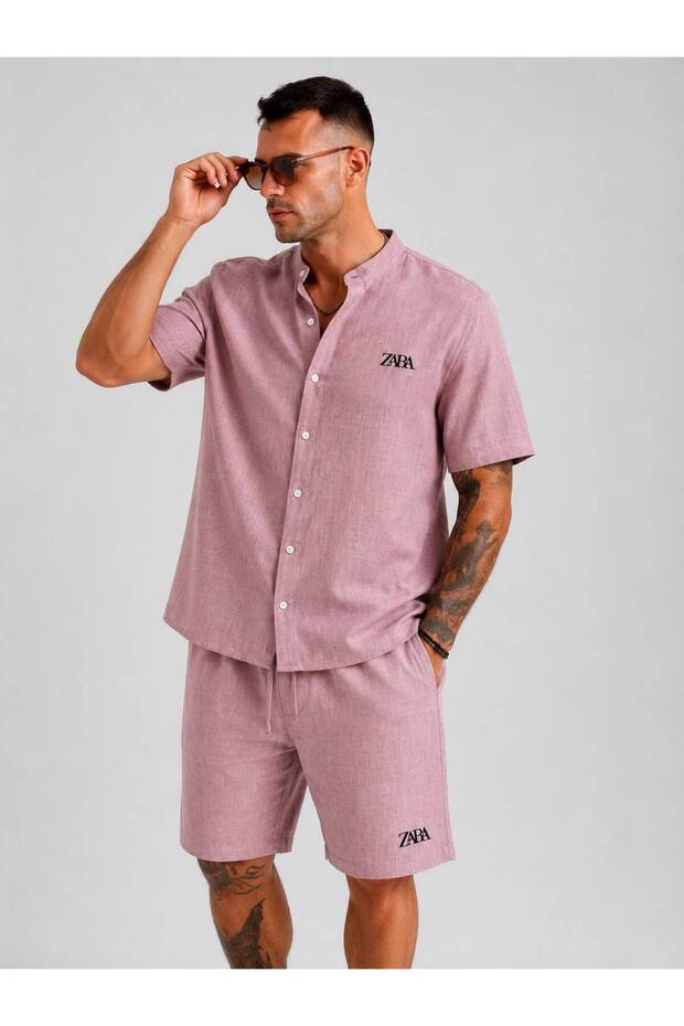 Men's Breathable 100% Rich Linen Casual Co-Ord Set