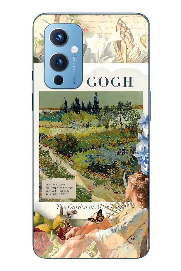 One Plus 9 Compatible Van Gogh Art Patterned Transparent Phone Case