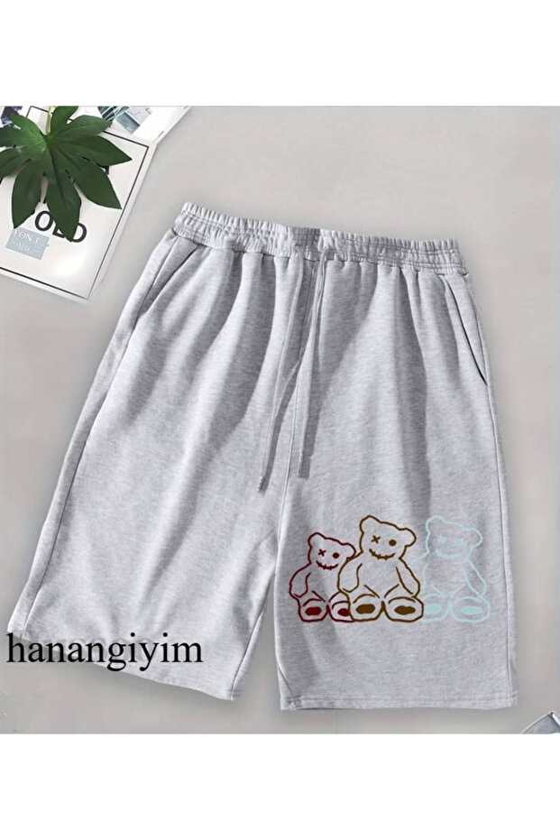 hanangiyim شورت مطاطي يومي من القطن الممشط للجنسين