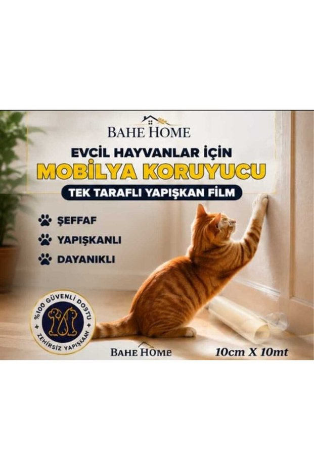 Cat Scratching Deterrent Transparent Furniture Protective Film Adhesive Scratch Protection Tape Non-Marking Non-Toxic 10cm X 10m