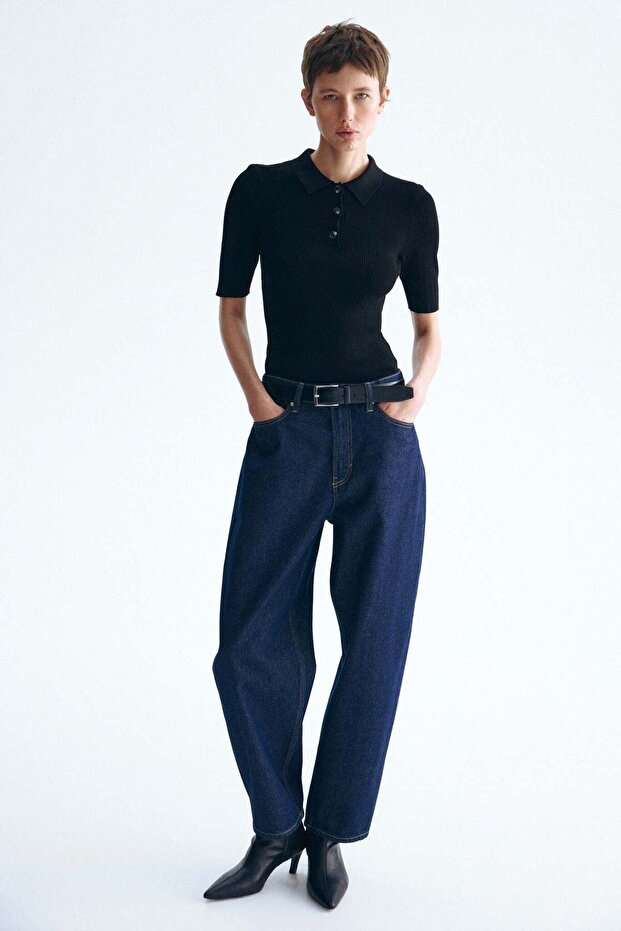 Pointelle-knit top