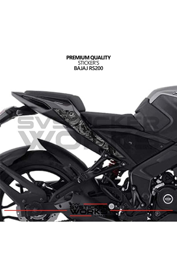 Bajaj Rs200 Forged Coating Sticker Model for Rear under Tail