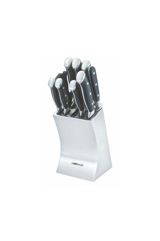 10-Piece Premium German Steel Knife Set with Wooden Block | Professional Kitchen Knives