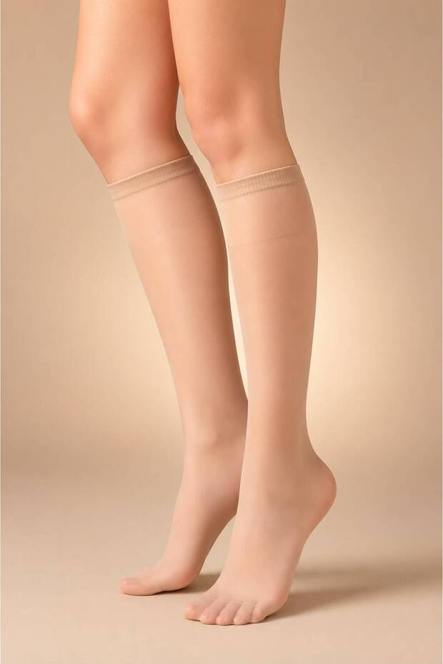 Mat 20 Zor Kaçan Light Skin Color Below Knee Pants Socks