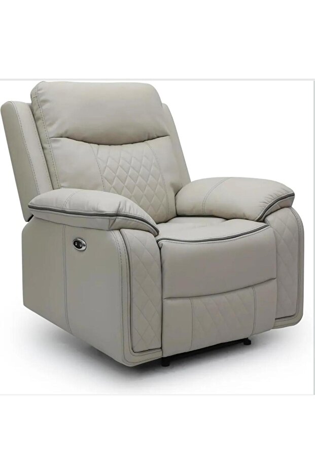 AFIFA Home Furniture Grey Recliner Chair – Lazy Sofa Chair with Manual Pull Handle, Side Pocket, 360° Swivel Rocking Motion Armchair, Velvet Sofa Fabric Recliner Sofa Single Sofa Living Room, Office