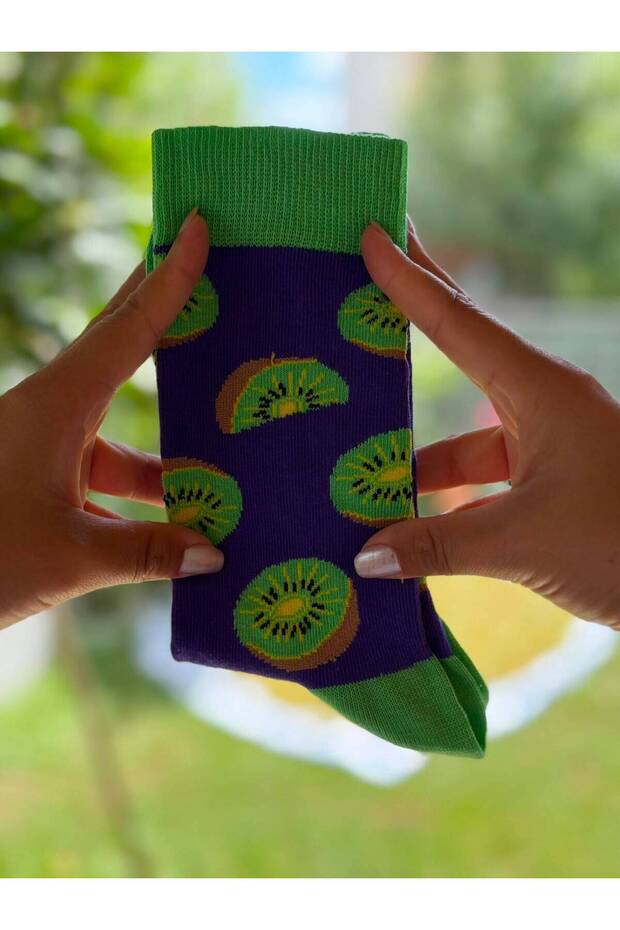 Unisex Left and Right Kiwi Patterned Socks