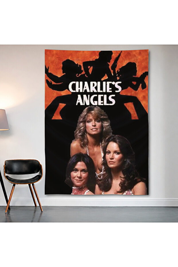 Charlie's Angels Wall Covering Wall Tapestry First Quality Satin Fabric Poster