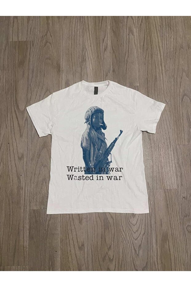 Written in War Wasted in War Printed Unisex Oversize T-Shirt