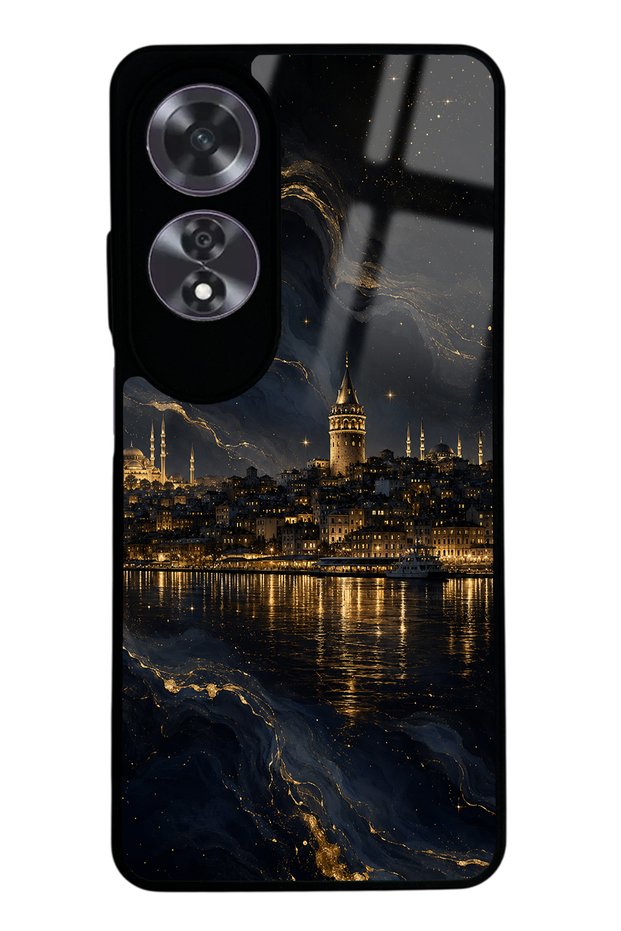Oppo A60 Golden Galata Night Design Glossy Phone Case