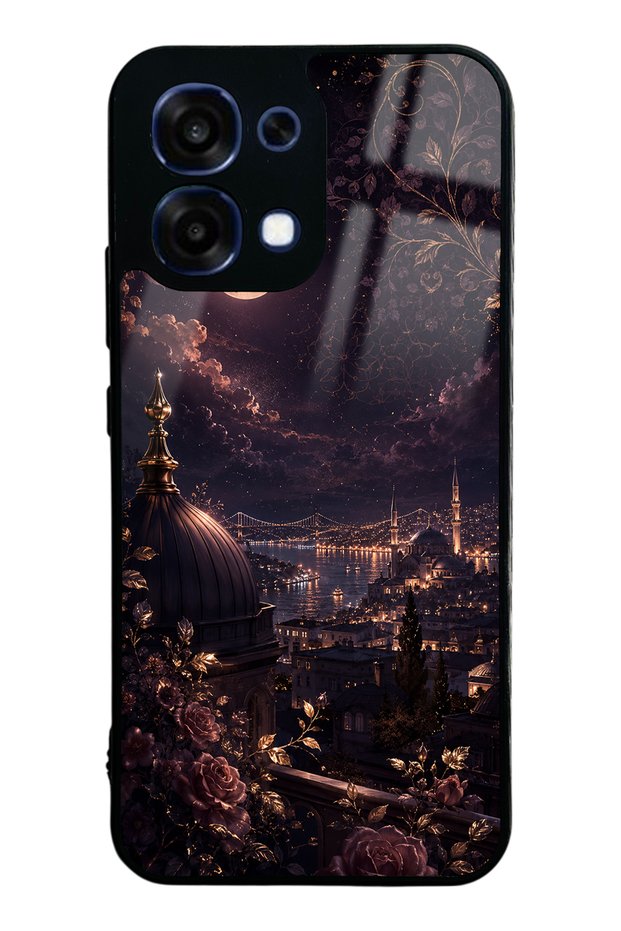 Oppo A6 Pro Rosewood Bosphorus Night Design Glossy Phone Case