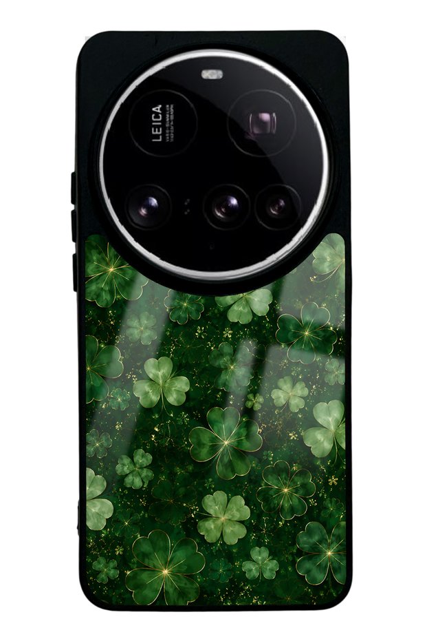 Xiaomi 15Ultra Emerald Lucky Clover Design Glossy Phone Case