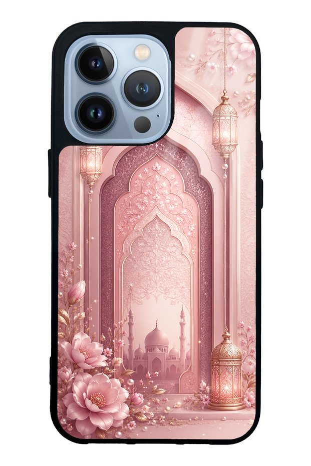 iPhone 13 Pro Blush Palace Garden Design Glossy Phone Case