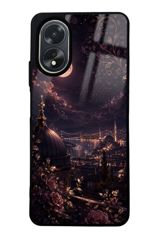 Oppo A38 Rosewood Bosphorus Night Design Glossy Phone Case
