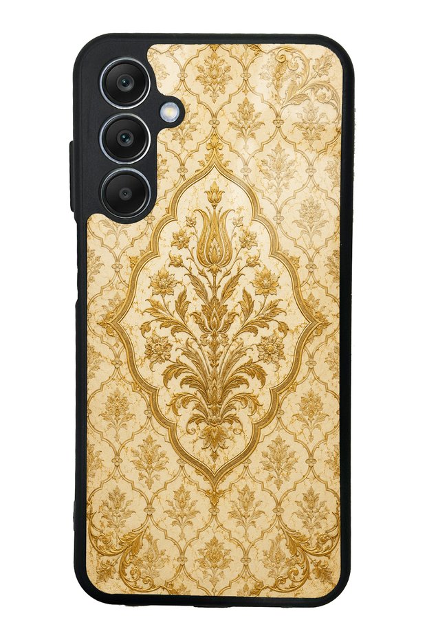 Samsung A25 Ivory Ottoman Gold Design Glossy Phone Case