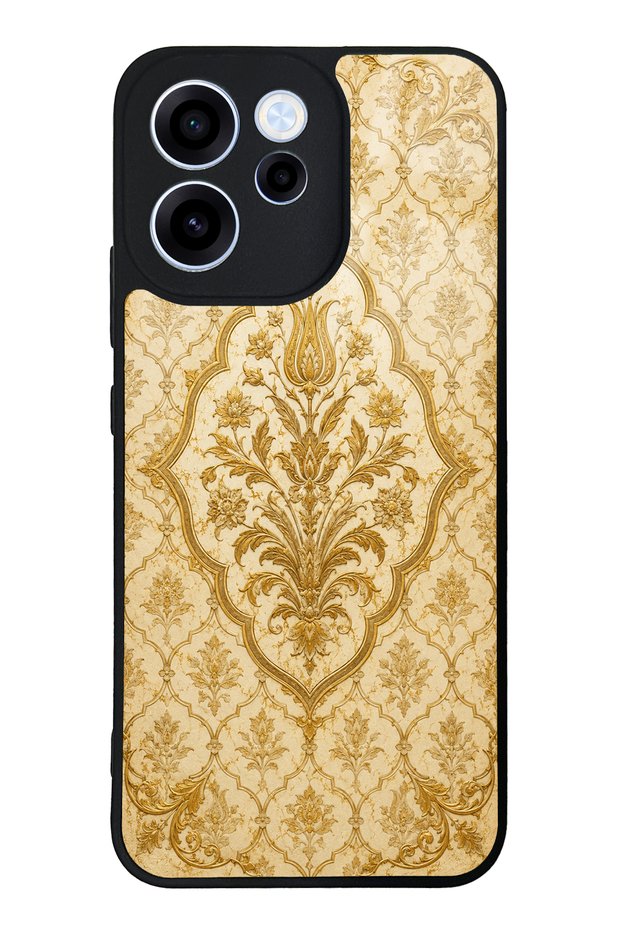 Oppo Reno 15F Ivory Ottoman Gold Design Glossy Phone Case