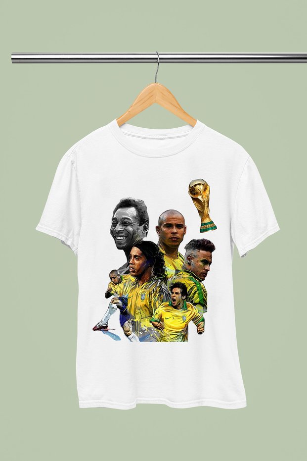 Ronaldo Nazario Printed Cotton Short Sleeve Regular Fit Youth and Children T-Shirt