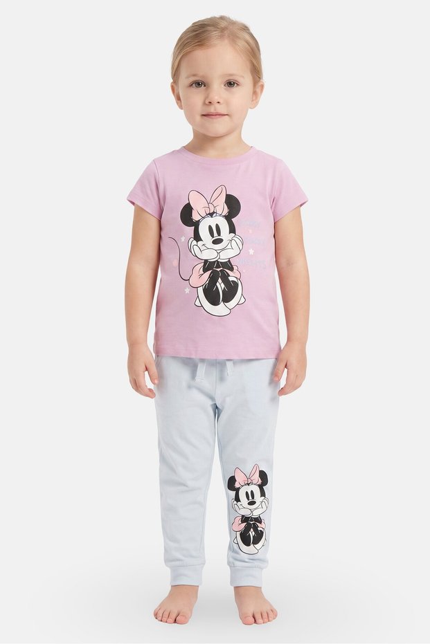 Toddlers Girl 2 Pieces Micky And Friends Print Top And Pants Pyjama Set, Multicolor