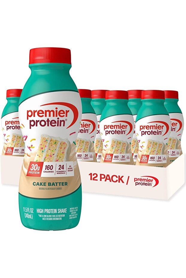 Shake, Cake Batter, 30g Protein, 1g Sugar, 24 Vitamins & Minerals, Nutrients to Support Immune Health, 11.5 Fl Oz, 12 Count