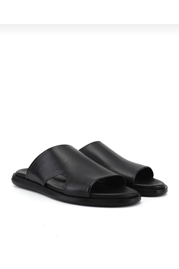 Reda Genuine Leather Slippers with Heel Pad