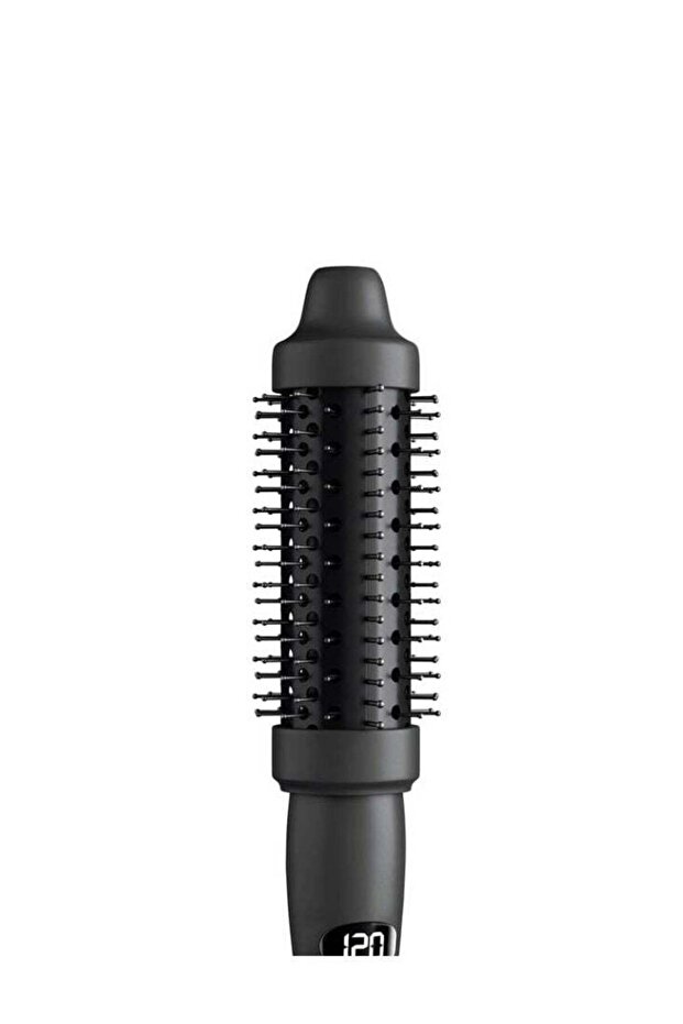 Quiet Brush Hot Air Styler | Low Noise Hair Dryer Brush | Ceramic Barrel | Digital Temperature Display | Smooth, Dry & Volumize | Black