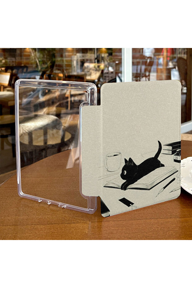 حافظة كيندل Paperwhite12th مقاس 7 بوصات 5259، غطاء خلفي من الأكريليك مع حزام يدوي، كيندل بيبر وايت بيسك