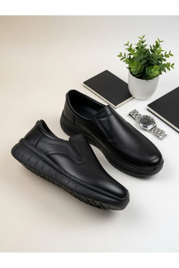 -Genuine Leather Men's Casual Orthopedic Shoes