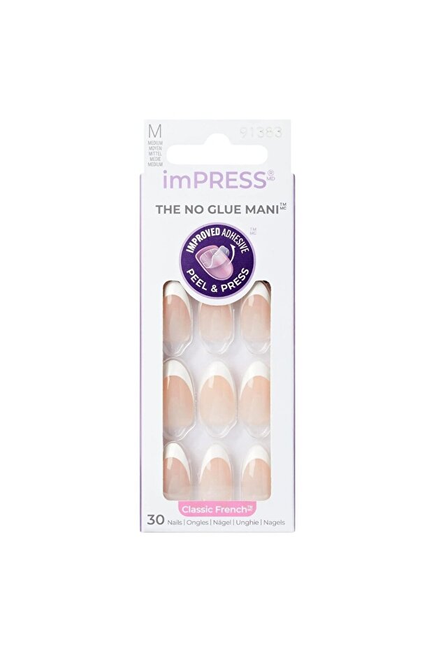 Impress Nails Everlasting- Classic French Medium Ifc03C