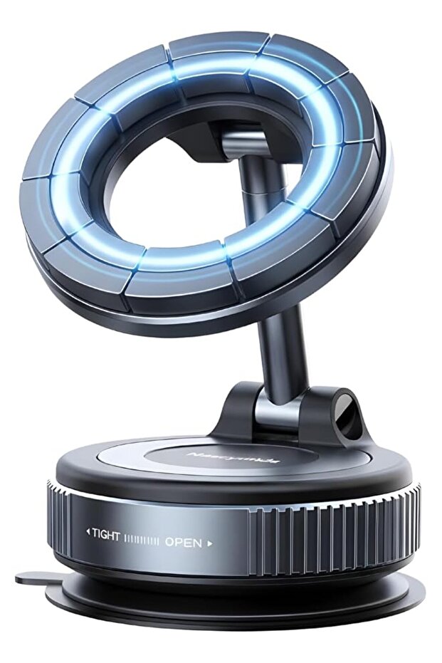 Magnetic Phone Holder for Car, 360° Rotatable Suction Cup Mount with Strong Magnet,