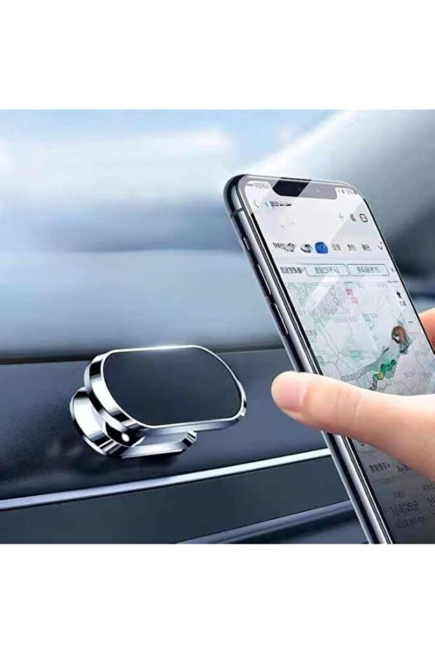 Magnetic Car Phone Holder - 360° Rotating Dashboard Mount Universal Mobile Stand Strong Magnet