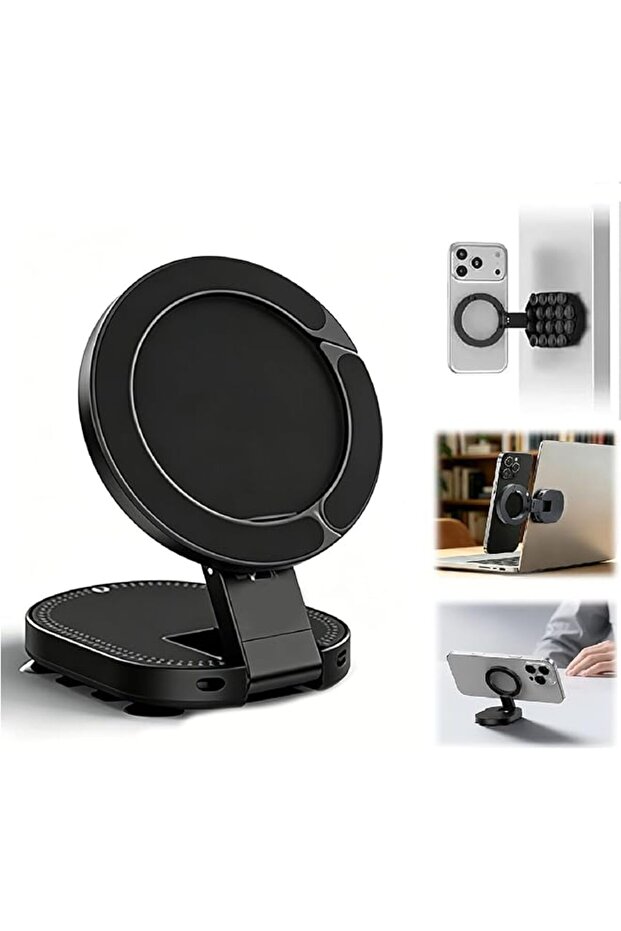 3-in-1 Magnetic Phone Holder, with Suction Cup and Carabiner Clip, Universal 360