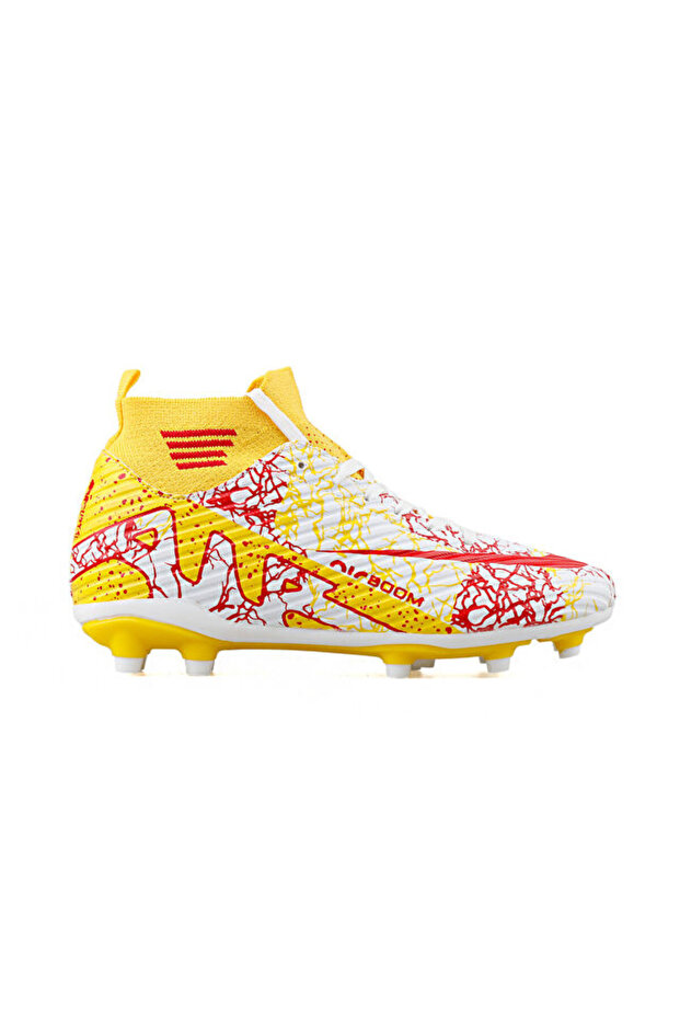 Gkrp White Red Patterned Youth Grass Ground Football Boots Gkrp-White-Red-Patterned White