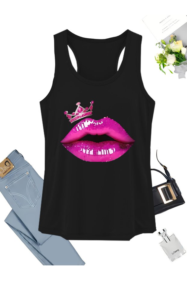 Mix Printed Women's Hollow Collar Swimmer T-Shirt Athlete