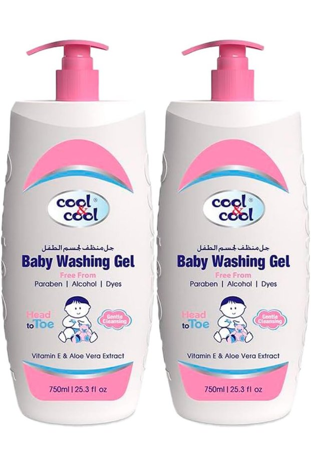 Baby Washing Gel- 750ML(Pack of 2) - Head to Toe Baby Bath, Dye Free,Tear Free, Alcohol Free,Paraben-Free,Vitamin-E & Aloe Vera Extract With Extra Mild Formula 1.5 Liters