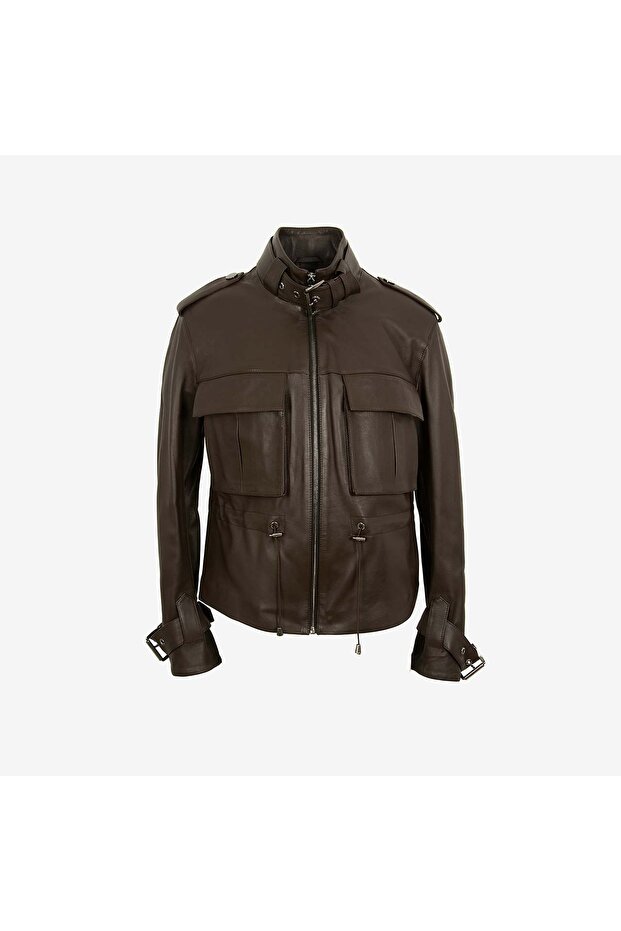 Women's Leather Coat Bk-2074