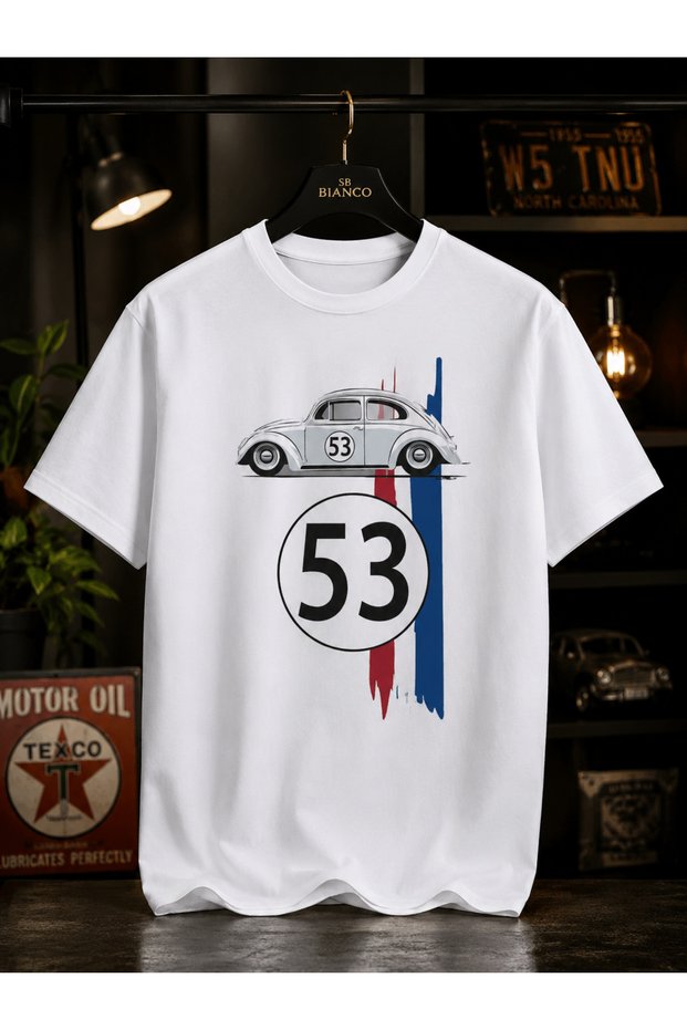 Vintage Beetle 53 Graphic Oversized Unisex Premium T-Shirt