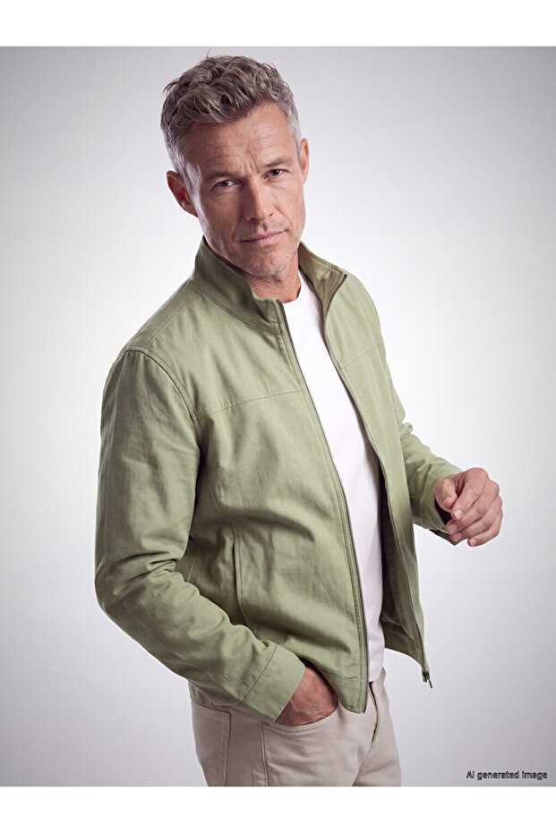 Sparkling Choices from Shining Store Men's Jacket with Upright Roba Collar