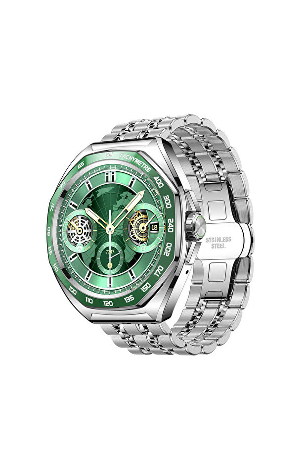 ساعة ذكية JR-FV2 Pro (للرد على المكالمات وإجرائها) باللون الأخضر