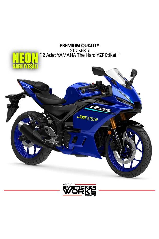 Yamaha the hard yzf sticker high quality foil 2 pieces sticker label
