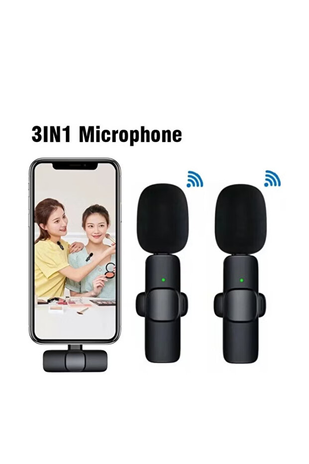 3-in-1 Wireless Microphone Lapel Lavalier Mic, Noise Reduction, Interview, Live Streaming | WIDGETS MATRIX